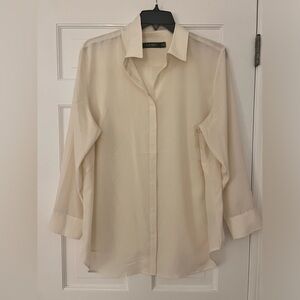 Ralph Lauren size 2X cream button down blouse